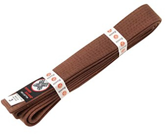 Ronin Brand Martial Arts Uniform Solid Colored Rank Belt – Yellow, Green, Orange, Blue, Purple, Red, Brown, & Black - Premium Quality (Brown, 4)