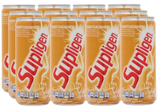 Supligen Peanut Liquid Meal Supplement, 9.87 oz (Pack of 12) – Protein & Vitamin Shake for Energy, Strength & Recovery – Ready-to-Drink Nutritional Meal