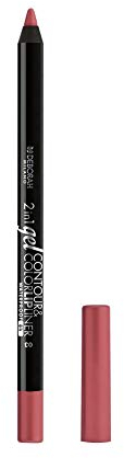 Deborah Milano - Matita Labbra 2 in 1 Gel Contour&Color, 03 Dusty Pink, Finish ad Alta Pigmentazione e Ultra-Scorrevole, Waterproof e a Lunga Durata, Dona Intensità e Definizione, 1.3 gr