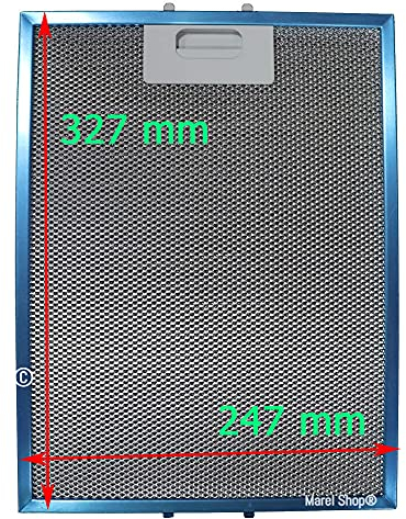 Marel Shop® - Filtro Metallico Antigrasso in Alluminio 247 x 327 mm per Cappa compatibile con Turboair Elica AEG