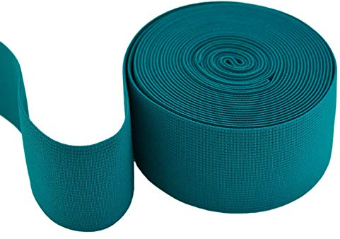 maDDma 5m Gummiband 50 mm breit Oeko-Tex Gummilitze elastisches Band Bekleidungsgummi Farbwahl, Größe:50 mm, Farbe:türkis