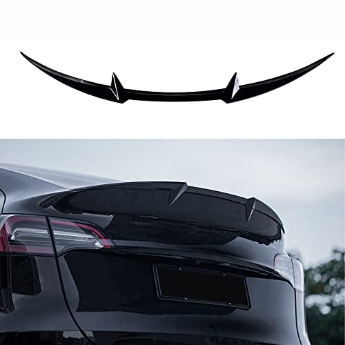 Auto Heckspoiler Heckflügel Dachflügel Spoiler Flügel, für Tesla Model Y 2021 2022, ABS-Kunststoff, Schwarz Glänzend, Auto Exterieur Zubehör Spoiler