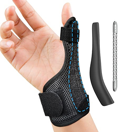 HKJD Thumb Spica Splint Reversible Thumb Brace for Pain Relief, Arthritis, De Quervain's tenosynovitis, Sprains, Strains, Carpal Tunnel & Trigger Finger Immobilizer Adjustable Wrist Strap