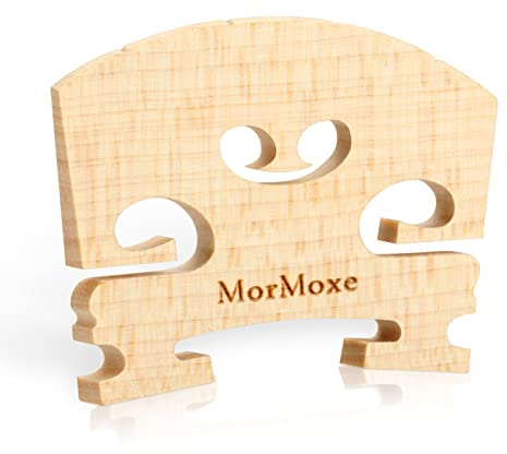 MorMoxe Violin Bridge 3/4 Size, Hand-Carved Maple, Direct Fit, Fully Adjusted