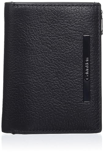 Calvin Klein Herren Portemonnaie Modern Bar Trifold Leder, Schwarz (Ck Black), OneSize