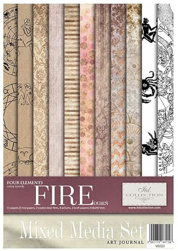 ITD Collection -Scrapbooking Paket A4 Zubehör-Decoupage Set-Scrapbook Papier Satz mit Pergamentpapier-Größe 210x297mm (MS023 - HS code 48021000)