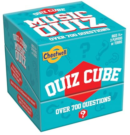 Cheatwell Games Quizwürfel Musikquiz | Quizspiel mit 744 Musikfragen, Türkis, All Bangers