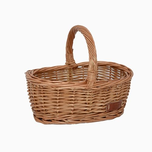 UNUS Kinder-Einkaufskorb Weidenkorb für den Kaufladen Picknickkorb Osterkorb braun