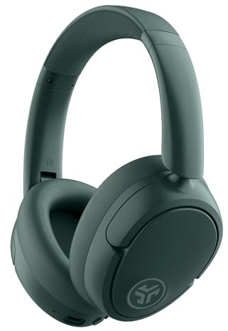 JLab JBuds LUX ANC Smart Active Noise Cancelling Headphones - Wireless Over Ear Headphones with Microphone, 70+ H Playtime Foldable Bluetooth Earphones with Multipoint & Customisable Sound, Sage