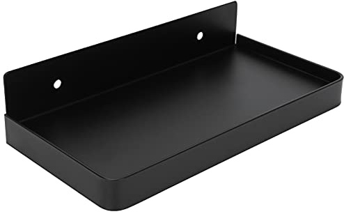 Leapiture 185x90mm Bathroom Phone Holder Wall Mounted Cellphone Holder Toilet Paper Shelf Holder Stainless Steel Storage Shelf for Bathroom (Black)