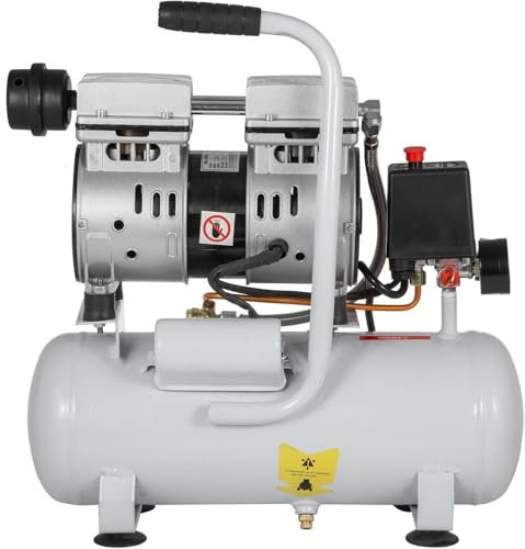 Compressore d'aria silenzioso da 9 litri con motore in rame puro, perfetto per riparazioni domestiche e gonfiaggio dei pneumatici