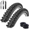 2 x Schwalbe Ice Spiker Pro RaceGuard Winterreifen Fahrradmantel 57-622 (29 x 2,25) + 2 x Schwalbe Schläuche AV19 inkl. maxxi4you Reifenheber