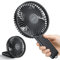 WSKEN Handheld Portable Desk Fan with 4 Speeds,6 Inch 4000mAh Battery Operated 180°Adjustable Folding Personal Quiet But Powerful Desktop Fan for Home/Office/Outdoor/Travel,Black