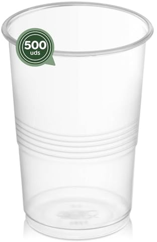 Maxi Products - 500 wiederverwendbare Kunststoffbecher - 1000 cc - Recycelbare Becher - hohe Festigkeit - Bruchsichere Gläser - Feiern - Erfrischungsglas - Smoothies - Cocktailglas - unzerbrechlich