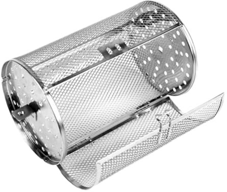 ibasenice Cage De Rotative Acier Inoxydable pour Barbecue Cage De Cuisson avec Rotation à Degrés pour Fours à Levier
