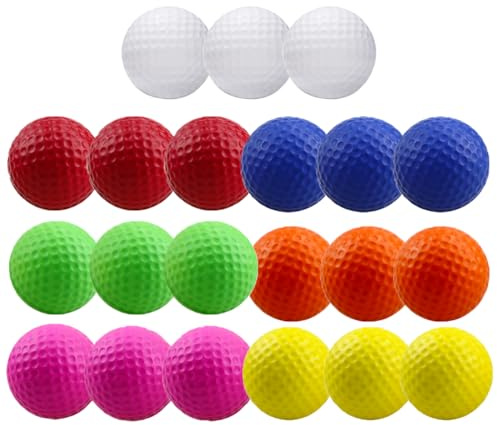 Pozzobon PU Schaumstoff Golfbälle 21 Stück,Weich Golf Trainingsbälle für Indoor oder Outdoor Training für Damen Herren Anfänger