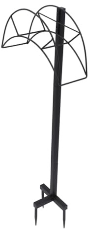 Cabilock Heavy Duty Freestanding Garden Hose Holder Stand Portable Metal Water Hose Storage Rack with Stable Support Easy Tool Assembly for Outdoor Use