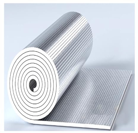 YPIOUREN Isolierende Aluminiumfolie, Aluminium-Dampfsperre, Heizkörper Reflexionsfolie , Heizung Isolierfolie , Strahlungsbarriere Mit Schaumkern For Fenster Und Fußböden(1000cm/393.7in,2.5cm/0.98in)
