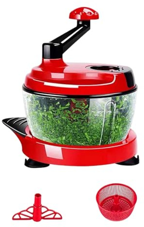 Procesador De Alimentos Manual Rápido Picadora De Carne Y Picadora De Verduras Herramienta De Cocina Multiusos De Acero 402 Con Separador Picadora Manual De Alimentos