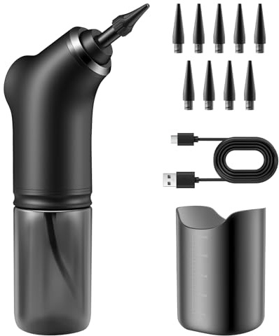 Ear Wax Removal Kit, IPX7 Waterproof Electric Ear Cleaner, One-Hand Control Ear Cleaner Tool with 4 Pressure Modes & 10 Reusable Tips