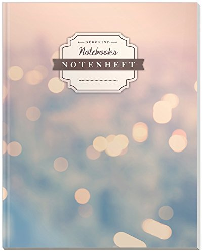 DÉKOKIND Notenheft | DIN A4, 64 Seiten, 12 Notensysteme pro Seite, Inhaltsverzeichnis, Vintage Softcover | Dickes Notenbuch | Motiv: Citylights