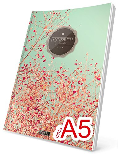 TULPE Punktraster Notizbuch: Ca. A5 „C032 Frühlingstraum“ (Vintage Softcover, Register, Punktkariertes Papier - Bullet Journal, Notizheft, Skizzenbuch, Tagebuch, Gepunktete Seiten, Dot Grid Notebook)