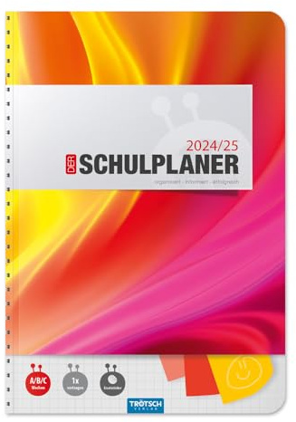 Trötsch Schulplaner Rot 24/25: Planer Schülerkalender Hausaufgabenheft Timer