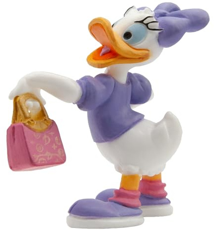 Bullyland 15343 - Spielfigur Walt Disney Daisy Duck mit Tasche, ca. 6,5 cm, detailgetreu, ideal als kleines Geschenk für Kinder ab 3 Jahren