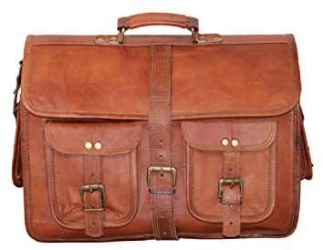 Jaald 40 Cm Porte-Documents Sac de Messager Sac à bandoulière en Cuir pour Ordinateur Portable Sac de Messager pour Voyage d'affaires