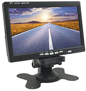 KIT MONITOR 7 POLLICI TELECAMERA 18 LED RETROCAMERA CAMERA CCD RETROMARCIA AUTO