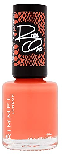 Rimmel London Rita Ora 60 Seconds Super Shine Nail Polish, Ora-Ngy Vibe - 404, 8 ml, Packaging May Vary