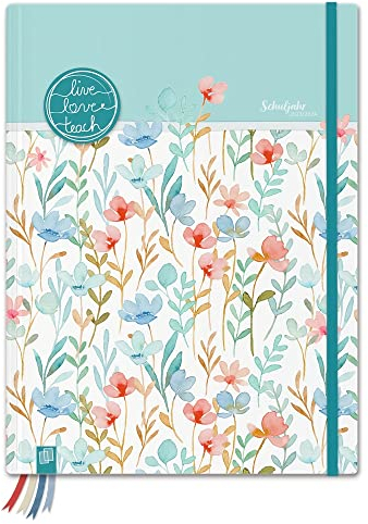 Mein Lehrerplaner - A4+ - Hardcover- Lehrerkalender für das Schuljahr 2023/2024 - Blumenwiese: Schulplaner für Lehrerinnen und Lehrer (live – love – teach)