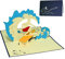LIN - Pop Up 3D Biglietto d'auguri, Surfista, (#111)