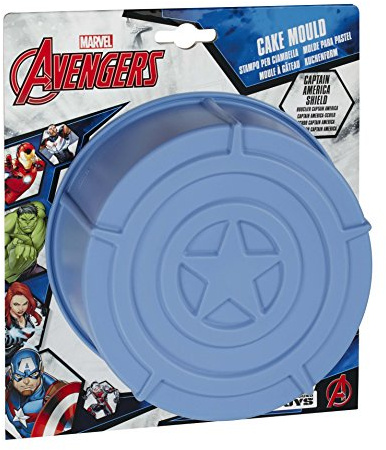 Funko MV03397 MARVEL Cake Mold: Silicone: Captain America Shield, Blue, 50 x 33.5 x 30 cm