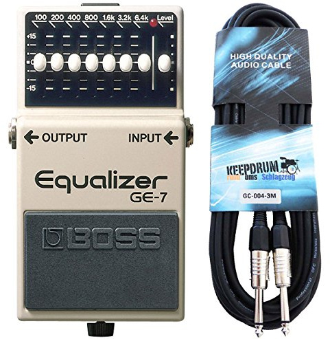 Boss GE-7 grafisk equalizer för gitarr + behållare gitarrkabel