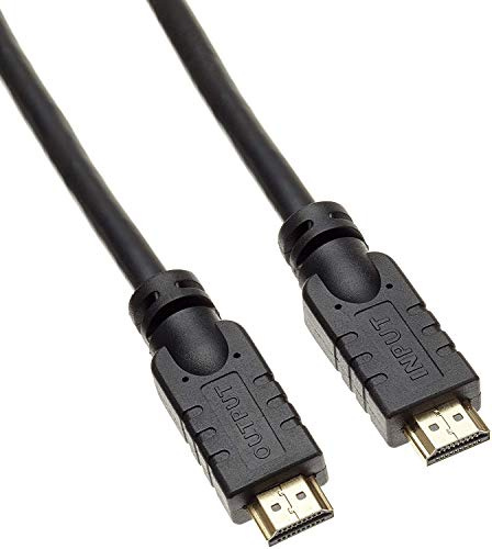 PremiumCord 4K High Speed ​​HDMI 1,4 M/M Kabel Mit Verstärker, 10,2 Gbit/s, 4K@30Hz Video Kompatibel, Full HD 1080p, Deep Color, 3D, ARC, HDR, Dolby TrueHD, Vergoldete Anschlüsse, Schwarz, 15 m
