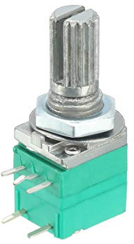 sourcing map RV097NS 10K OHM Résistance variable seul Tourner Potentiomètre couche carbone