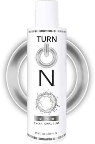 Turn On Silicone-Based Premium Personal Lubricant | Long Lasting Performance, Ultra Slick & Silky Smooth, Condom Safe Lube for Men, Women, and Couples, 12 fl oz