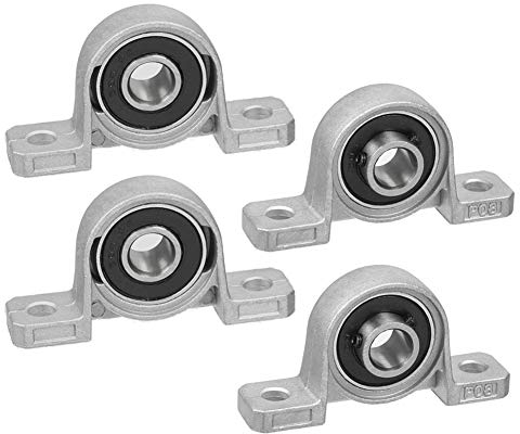 Saipor 4 Stück KP08 Lager Montageblock 8mm Bohrung Zinklegierung Einsatzkugellager Lagersitz Gussgehaeuse Lager Stehlager Lagerbock 3D-Druckerzubehör-Kit