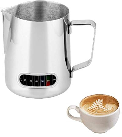 Iwinna Milk Frothing Jug Multifunctional Milk Coffee Frothing Pitcher for Making Cappuccino Espresso