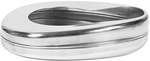 Cabilock Bassin De Lit Acier Inoxydable Confortable Et Pratique Pour Patients Alités Pot De Lit Sécurisé Pour Personnes Immobilisées Contoured Léger Et Facile à Nettoyer