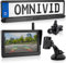 omniVID® Solar6 Premium Solar 5 Zoll Rückfahrkamera-System mit Parksensoren, Kabellos mit 5 Zoll Monitor u. solarbetriebender Kamera zum Nachrüsten mit PDC, Montage ohne Bohren, IP67 wasserdicht
