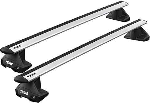 Thule Roof Rack Bars SquareBar Evo, WingBar Evo, WingBar Edge | Compatible for VW Golf mk8 5dr Hatchback 2020- onwards (Wing Bar Evo (silver))