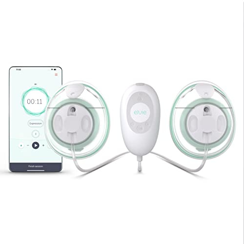 Elvie Stride 1.0 Doble – Sacaleches Eléctrico Doble Manos Libres con Motor de Grado Hospitalario – Extractor de Leche Materna Silencioso, Portátil, Recargable y sin BPA