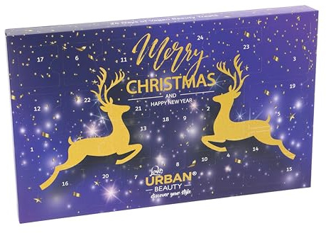 Love Urban Beauty Veganes Makeup Adventskalender - 24-Tage Beauty Adventskalender - Kosmetik-Geschenkset für Frauen und Mädchen - Weihnachts-Adventskalender mit professionellen Makeup-Produkten