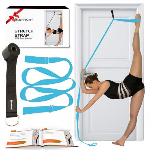 Dehnungsgurt mit Türanker – Dehngerät zur Verbesserung der Beinflexibilität – Splits Trainer für Zuhause, ideal für Ballett, Tanz, Cheerleading, Taekwondo, Yoga, Pole Dance & Gymnastik (leicht