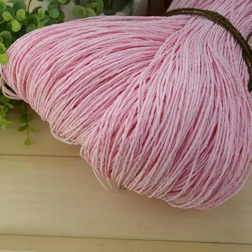 Hilo de rafia para ganchillo, hilos de paja de papel Natural, artesanías para tejer DIY, sombrero, bolso, cestas, Material de tejido, papel de rafia