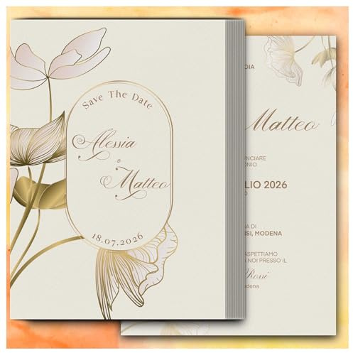 Partecipazioni Matrimonio Personalizzate 8pz Essential WI-8 EchoPrint