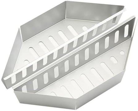 LOVIVER 2 Pieces Baskets, Barbecue Baskets, Grill Baskets Briquette Fuel Holders for BBQ, Outdoor, Camping