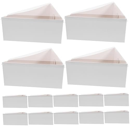 SSTANGLU 50 Sets Cupcake Containers Cake Slice Holder Cookie Boxes Sandwich Cheese Storage Containers Clear Plastic Cake Containers Muffins Containers Party Candy Paper with Cover